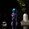 Figurine Astronaute Electroplaquage Dégradé Violet Bleu H33cm