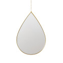 Lot de 3 Miroirs Suspendus Dorés Forme Goutte