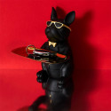 Vide-Poche Bulldog Noir et Or Plateau Servi