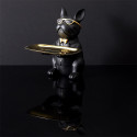 Vide-Poche Bulldog Noir et Or Plateau Servi