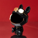 Vide-Poche Chien à Lunettes Géométrique Noir et Or