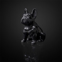 Statue Bulldog en Céramique Noir Brillant H30cm