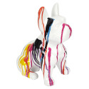 Statue Bulldog en Céramique Multicolore Brillant H30cm