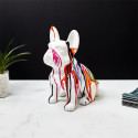 Statue Bulldog en Céramique Multicolore Brillant H30cm