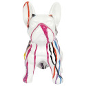 Statue Bulldog en Céramique Multicolore Brillant H30cm