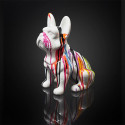 Statue Bulldog en Céramique Multicolore Brillant H30cm