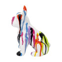 Statue Bulldog en Céramique Multicolore Brillant H20cm