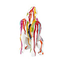Statue Gorille en Résine Multicolore Brillant H24cm