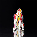 Statue Gorille en Résine Multicolore Brillant H24cm