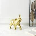 Statue Eléphant Géométrique Doré en Résine