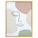 Tableau de Décoration Murale 45x60cm Pastel Visage Abstrait