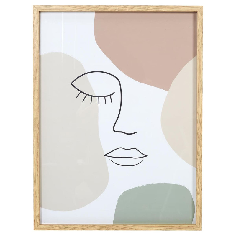 Tableau de Décoration Murale 45x60cm Pastel Visage Abstrait Tableau de Décoration Murale 45x60cm Pastel Visage Abstrait