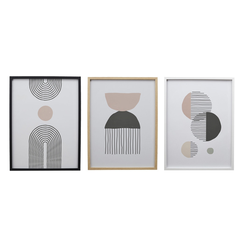 Lot de 3 Tableaux Décoratifs 45x60cm Design Abstrait Lot de 3 Tableaux Décoratifs 45x60cm Design Abstrait