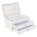 Boîte à Bijoux 2 Tiroirs Blanche