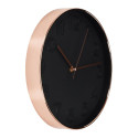 Horloge Murale Ronde Noire et Rose Gold