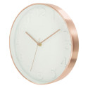 Horloge Murale Ronde Blanche et Rose Gold