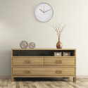 Horloge Murale Ronde Blanche et Rose Gold