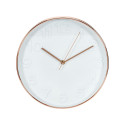 Horloge Murale Ronde Blanche et Rose Gold