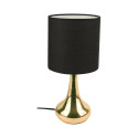 Lampe Tactile Noire et Dorée