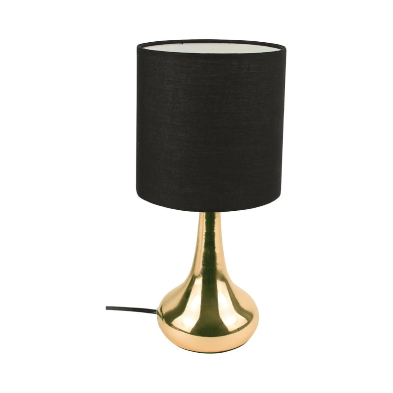 Lampe Tactile Noire et Dorée