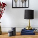 Lampe Tactile Noire et Dorée