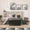 Banc Coffre Pliable Simili Cuir Noir Capitonné