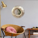 Miroir Cadre Plumes Dorées Ø53cm