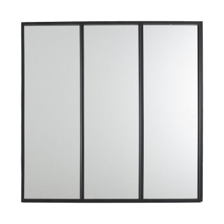 Miroir Forme Verrière Atelier Carré Métal Noir 61,5cm
