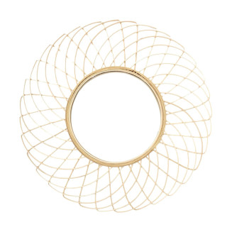 Miroir Rond Déco Rosace en Bambou Ø90cm
