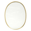 Miroir Ovale Cadre Métal Doré 25x34cm