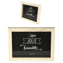 Set de 8 Cadres Photo Effet Bois Naturel et Noir