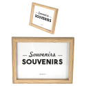 Set de 8 Cadres Photo Effet Bois Naturel et Noir