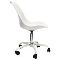 Chaise de Bureau à Roulettes Rembourrée Coloris Blanc