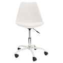 Chaise de Bureau à Roulettes Rembourrée Coloris Blanc