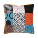 Coussin Déhoussable 40cm Motif Patchwork