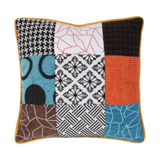 Coussin Déhoussable 40cm Motif Patchwork