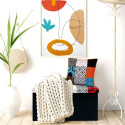 Coussin Déhoussable 40cm Motif Patchwork