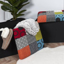 Pouf Coffre Pliable Motif Patchwork