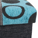 Pouf Coffre Pliable Motif Patchwork
