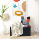 Banc Coffre Pliable Motif Patchwork