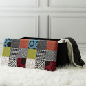 Banc Coffre Pliable Motif Patchwork