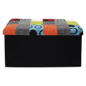 Banc Coffre Pliable Motif Patchwork