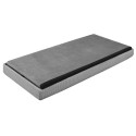 Banc Coffre Pliable en Velours Côtelé Gris