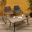 Table Basse 100cm Plateau Aspect Bois Authentique