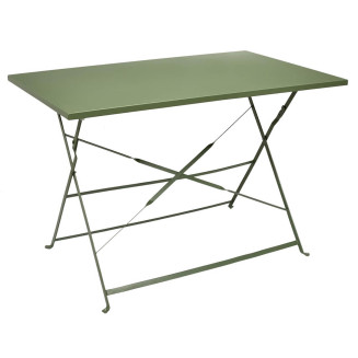 Table de Jardin Pliante 110x70cm Coloris Kaki