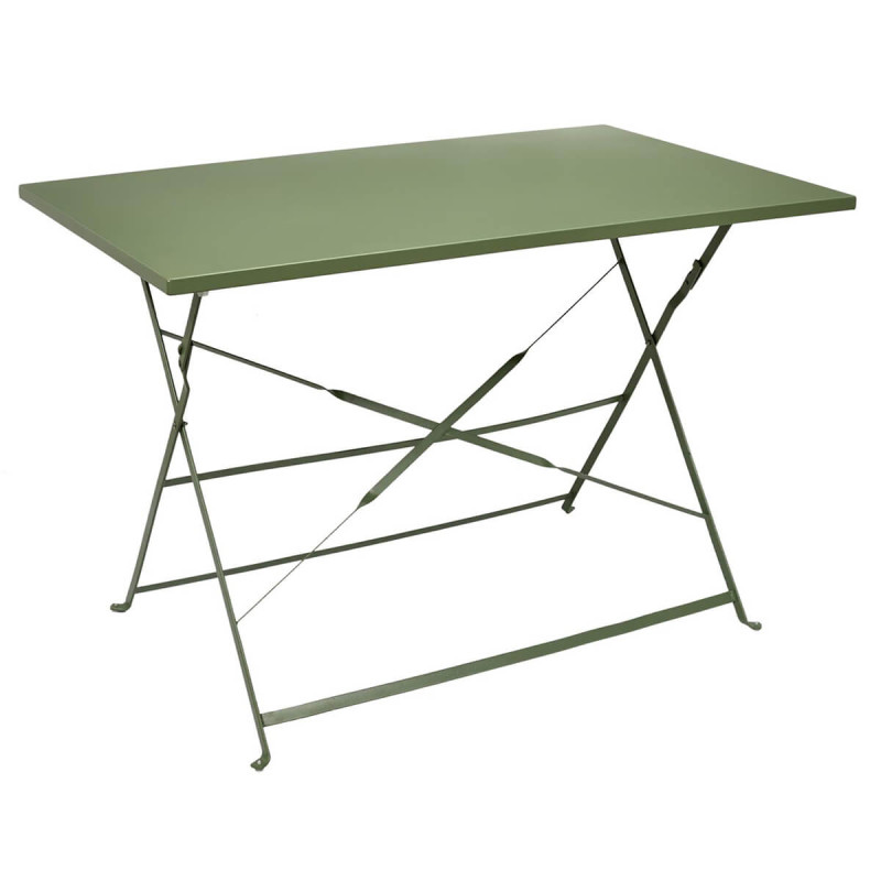 Table de Jardin Pliante 110x70cm Coloris Kaki