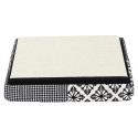 Pouf Coffre Pliable Motif Patchwork Gris