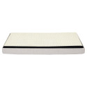 Banc Coffre Pliable Tressé Motif Géométrique Gris et Beige