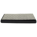 Banc Coffre Pliable Tressé Motif Géométrique Noir et Blanc