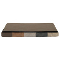 Banc Coffre Pliable Motif Patchwork Aspect Vieux Cuir